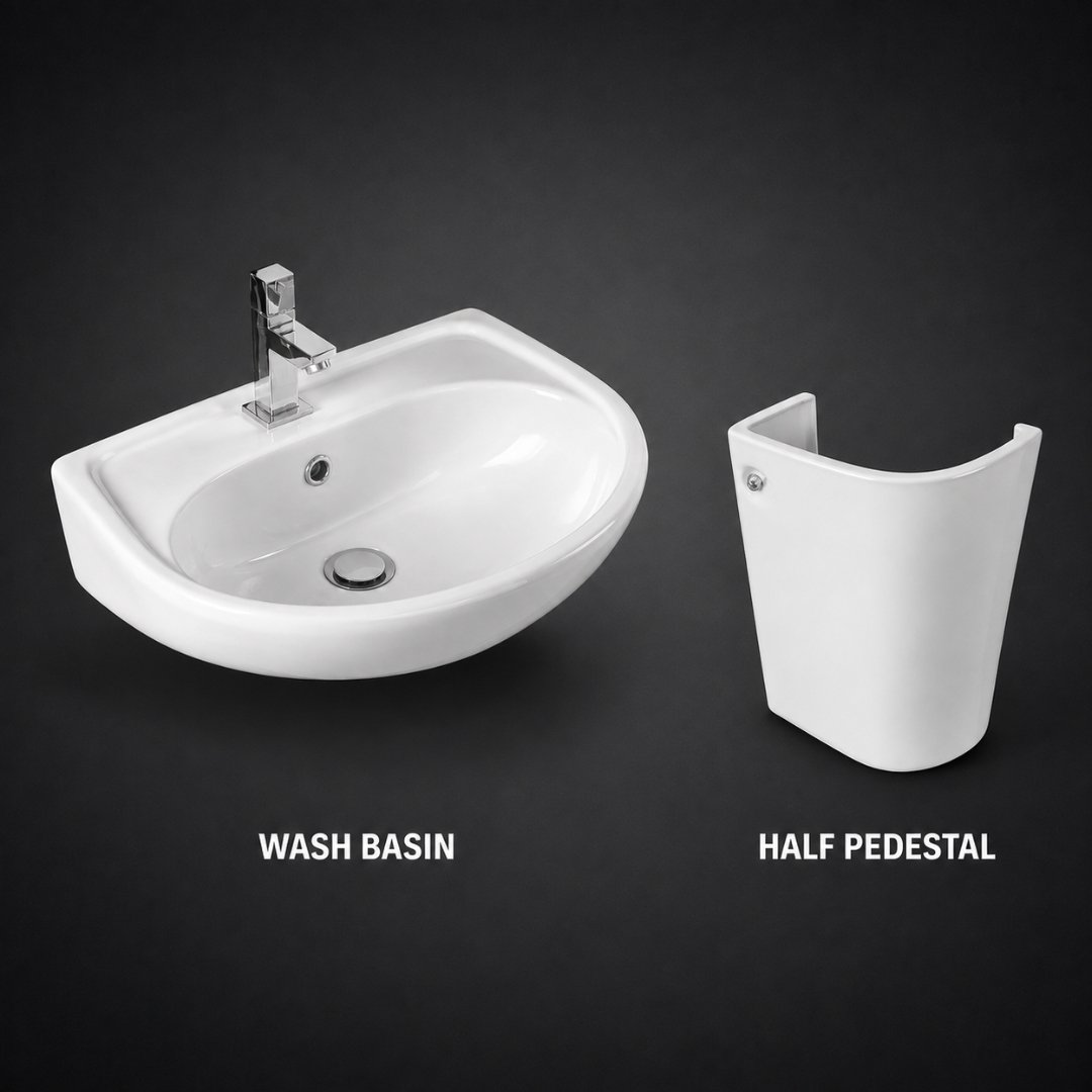 NORMUS Washbasin with Pedestal Wash Basin - My Home Studio
